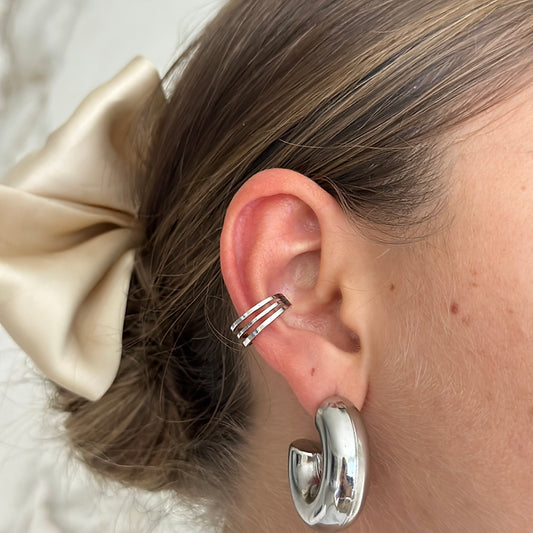 Earcuff simple plateado