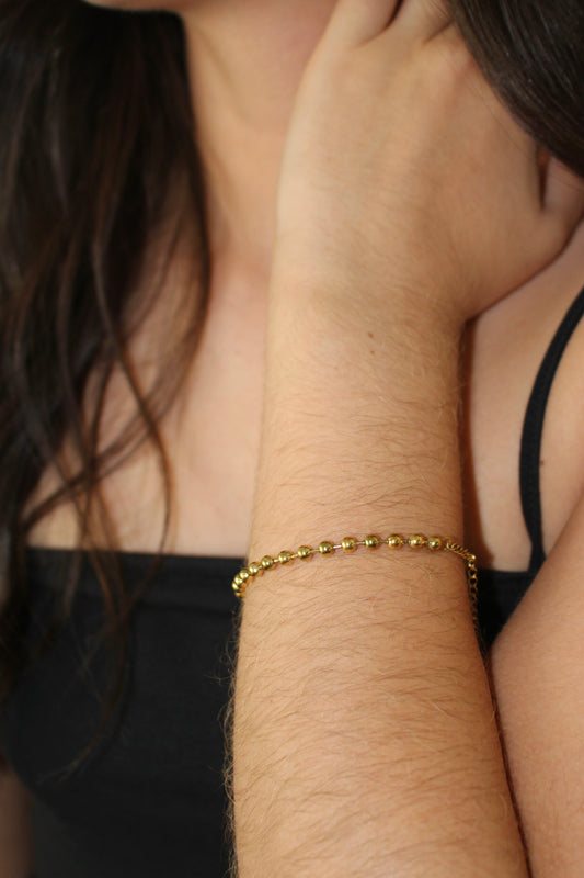 Pulsera Perlas Doradas