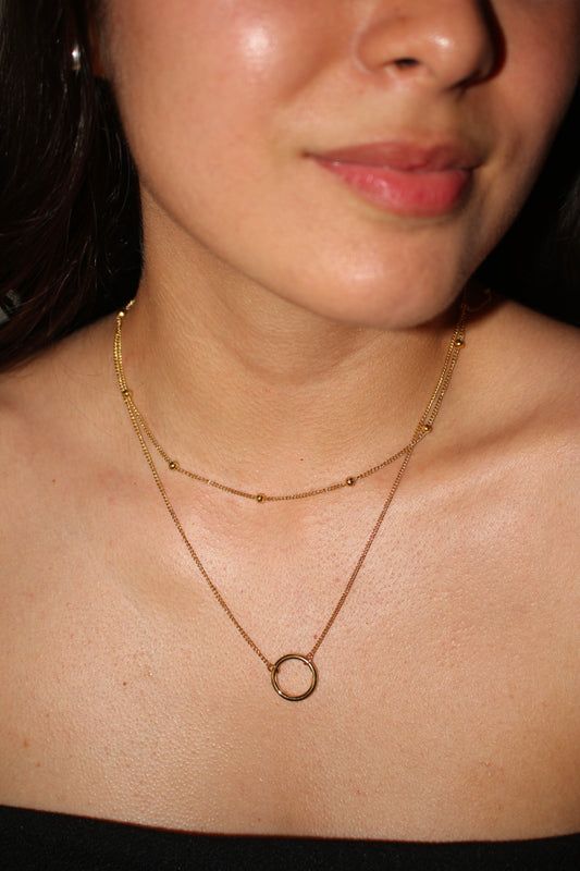 Collar Doble con Anillo