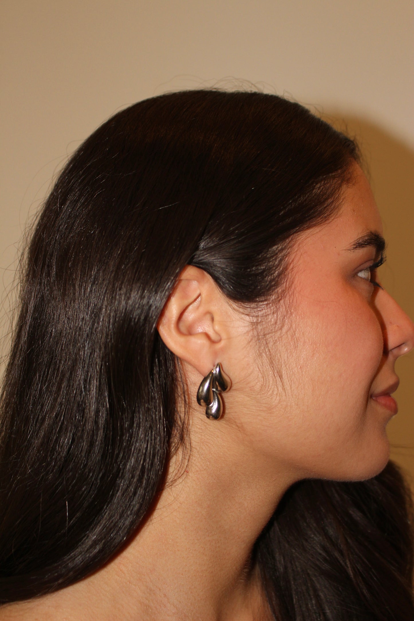 Aretes Gotas Triple Plata