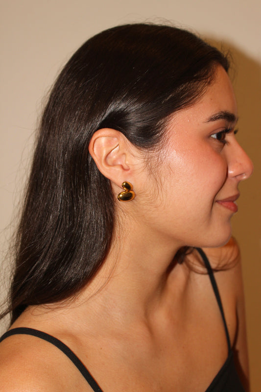 Aretes Dobles Dorado