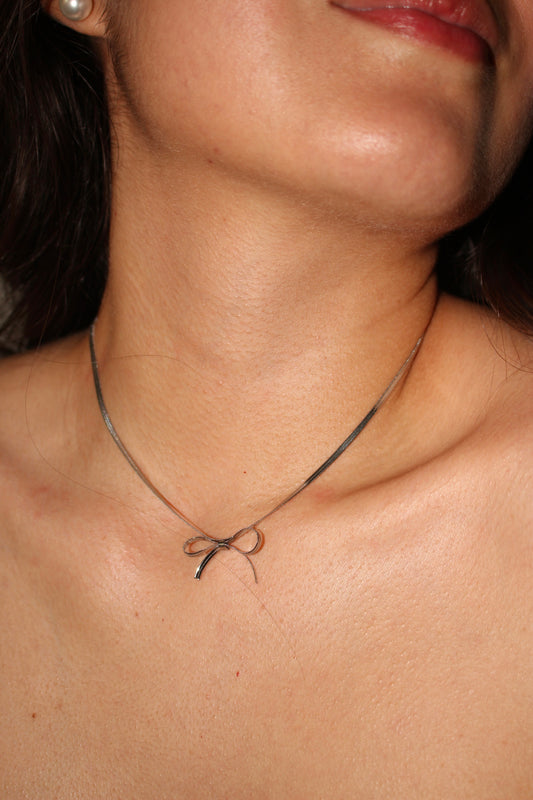 Cadena Lazo plateado