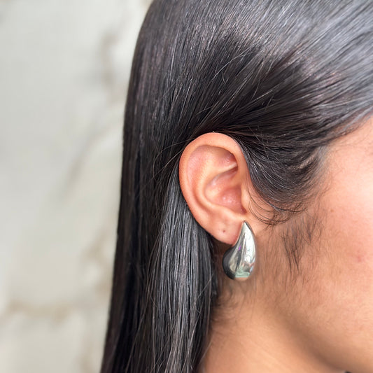 Aretes Gotas Plateadas