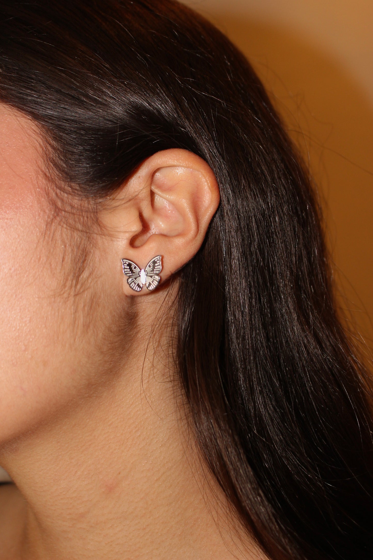 Aretes Mariposa Plateadas